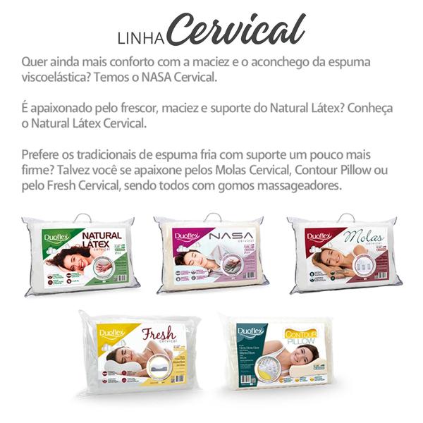 Kit com 2 Travesseiros Molas Cervical - Duoflex Imagem de Kit com 2 Travesseiros Molas Cervical