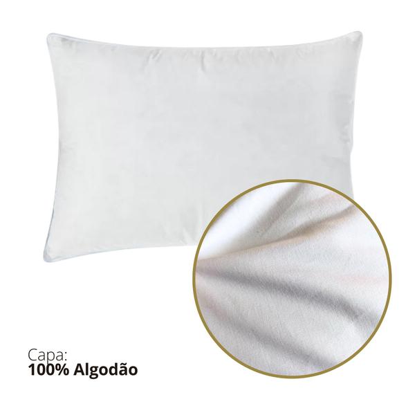 Kit com 2 Travesseiros Plumas 5 Estrelas - Daune Imagem de Kit com 2 Travesseiros Plumas 5 Estrelas