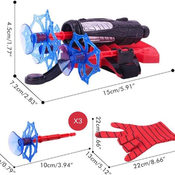 Imagem de Kit com 2 Unid. Luva Homem Aranha Lança Teia Brinquedo Meninos