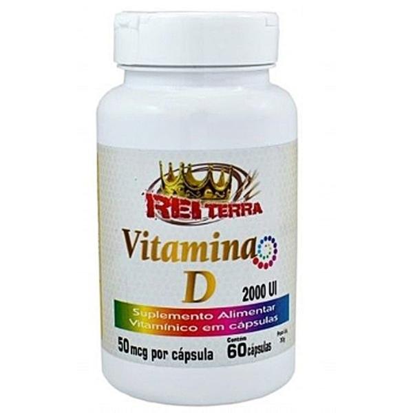 Kit com 2 Vitamina D 2000UI 60 Cápsulas 500mg - Rei Terra Imagem de Kit com 2 Vitamina D 2000UI 60 Cápsulas 500mg - Rei Terra