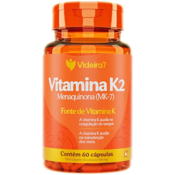 Imagem de Kit com 2 vitamina k2 menaquinona mk-7 1 cápsula ao dia 100% idr total 120 cápsulas - videira7