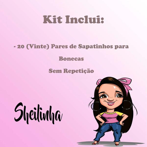 Imagem de Kit com 20 Pares de Sapatos Para Bonecas Sem Repetição