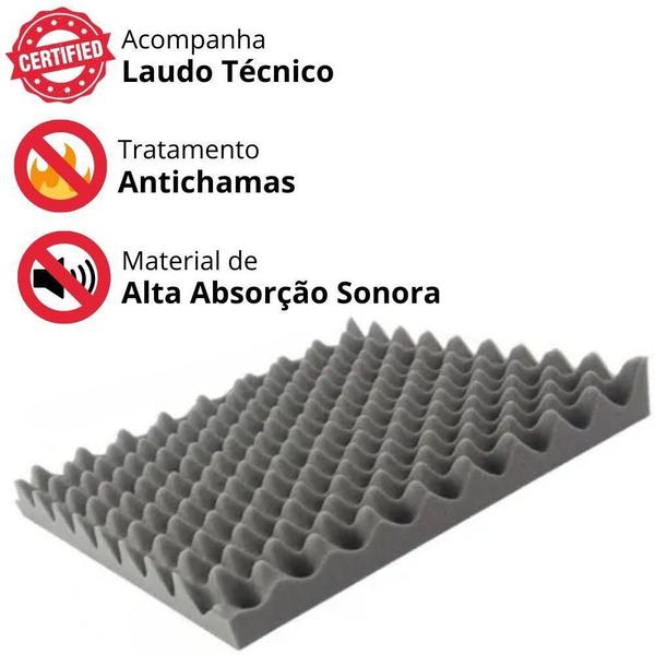 Imagem de Kit Com 20 Placas Acusticas 50X50X3 - Anti Ruidos Sonoros