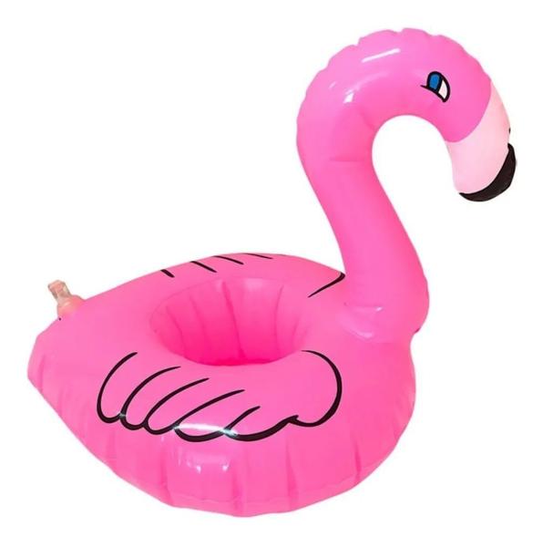 Imagem de Kit Com 20 Porta Copo Boia Inflável - Flamingo