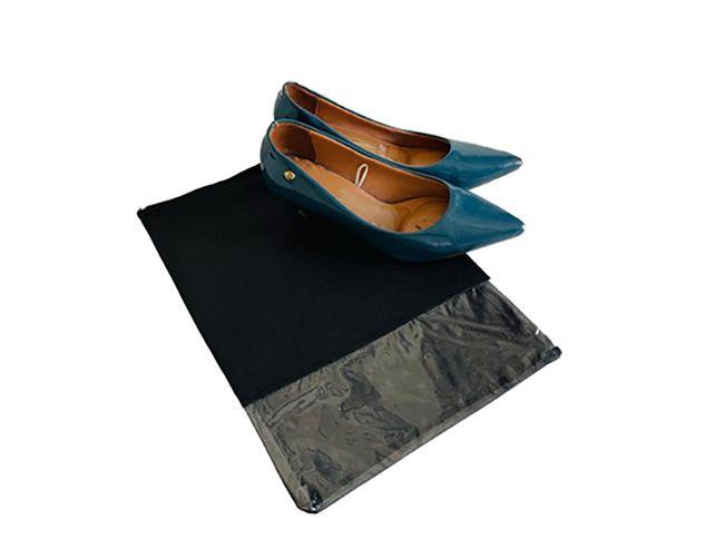 Imagem de Kit Com 20 Sacos Para Sapatos Tnt Com Visor C/ Zíper 26x36cm