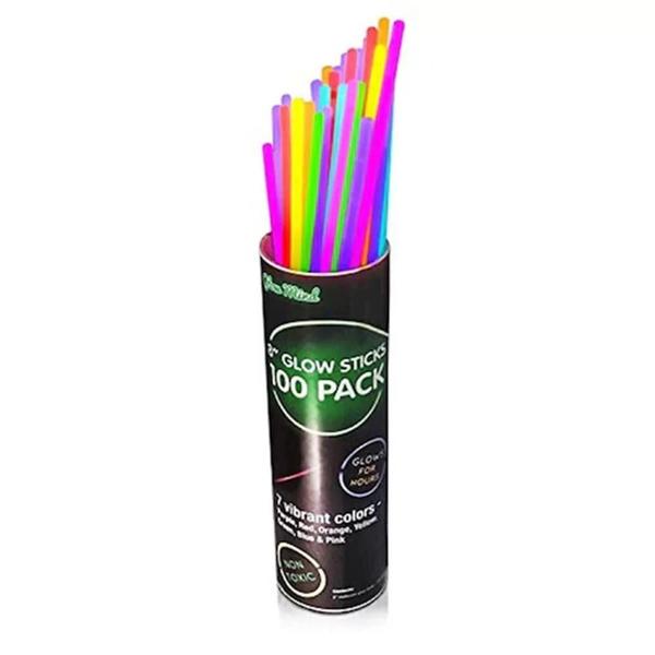 Imagem de Kit com 200 Pulseira de Neon 7 cores Glow Stick com Fecho