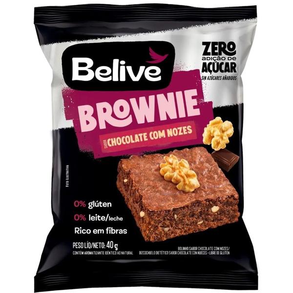 Imagem de Kit Com 20Und Brownie Belive Chocolate Com Nozes Zero 40G