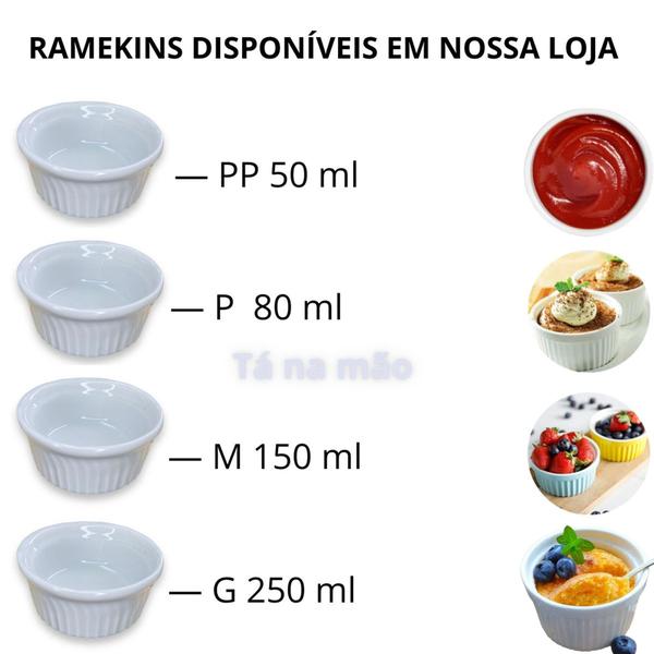 Imagem de Kit Com 24 Ramekin Pp De Porcelana 50ml Bares Buffet Hotéis