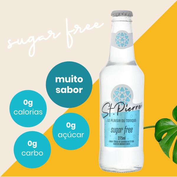 Imagem de Kit Com 24Und Tônica Sugar Free St. Pierre Long Neck 275Ml