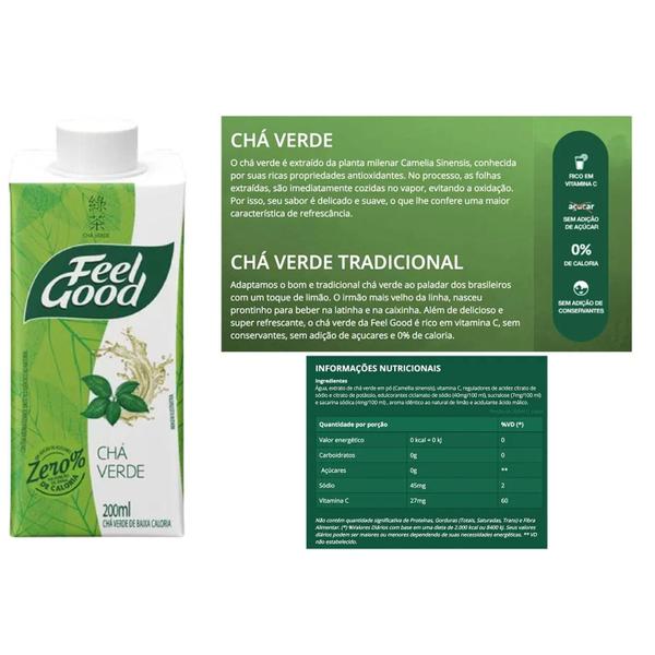 Imagem de Kit Com 27Und Chá Feel Good Verde Com Limão 200Ml