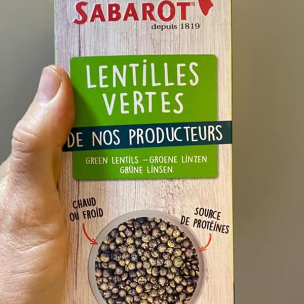 Imagem de Kit Com 2Und Lentilha Verde Francesa Sabarot 500G