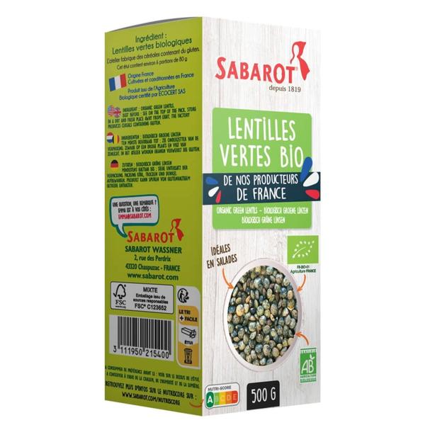 Imagem de Kit Com 2Und Lentilha Verde Francesa Sabarot 500G