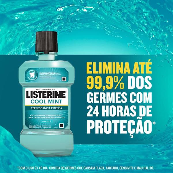 Imagem de Kit com 3 Antissépticos Bucal Listerine Cool Mint 250ml