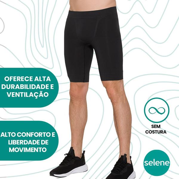 Imagem de Kit Com 3 Bermudas Térmica Masculinas Esportiva Sport Sem Costura Para Academia