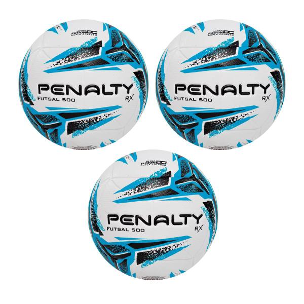 Imagem de Kit Com 3 Bola De Futsal Penalty RX 500 XXIII 2023