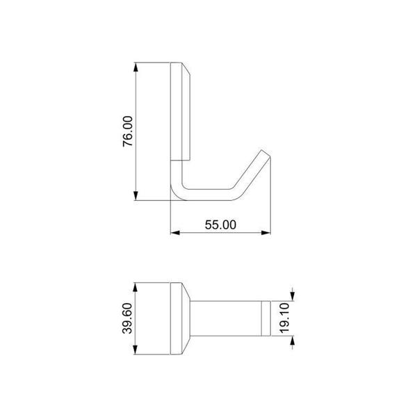 Imagem de Kit com 3 Cabides Linha Classic Cb2060 Preto Fosco