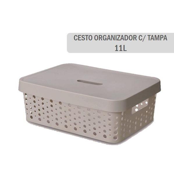 Imagem de Kit com 3 Caixas Organizadoras com Tampa