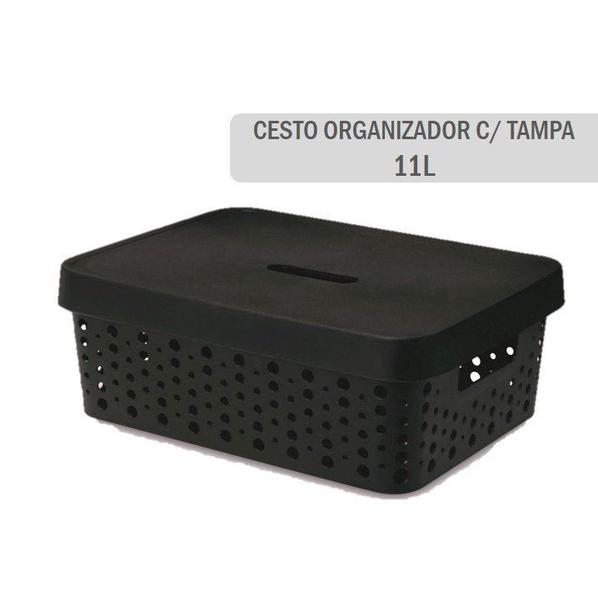 Imagem de Kit com 3 Caixas Organizadoras com Tampa