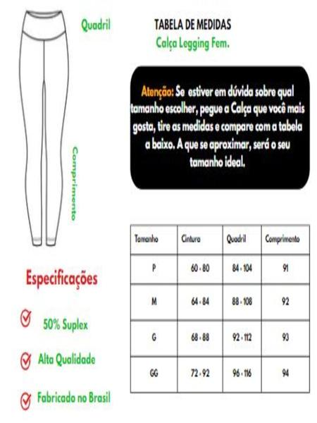 Imagem de Kit Com 3 Calças Leggings Fitness Suplex Feminina