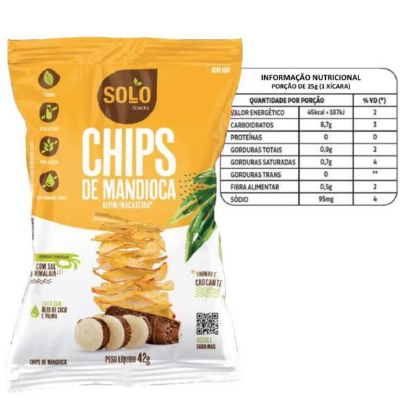 Imagem de Kit Com 3 Chips Mandioca Solo Snacks 42G