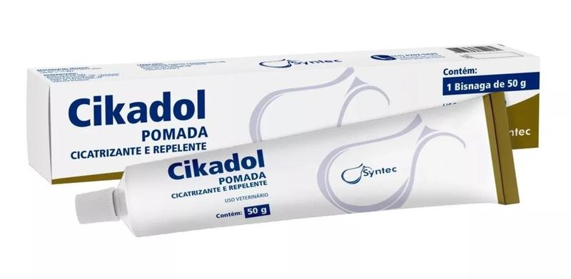 Imagem de Kit com 3 Cikadol Pomada Cicatrizante Repelente 50g  Syntec