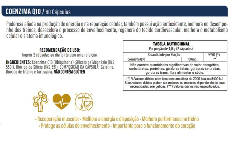 Imagem de Kit Com 3 - Coenzima Q10 100% Pura 60cáps 100mg + Vitamim C+