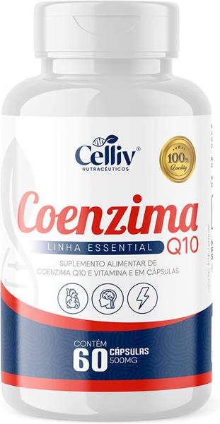 Imagem de Kit Com 3 Coenzima Q10 100mg Por Porção 60 Cápsulas de 500mg Celliv