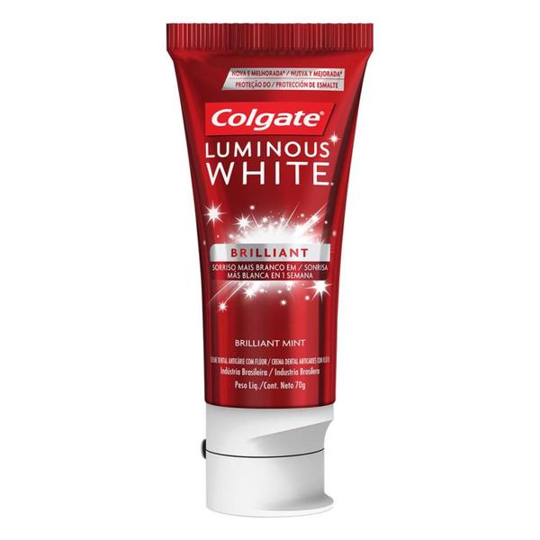 Imagem de Kit com 3 Cremes Dentais Colgate Luminous White Brilliant 70g