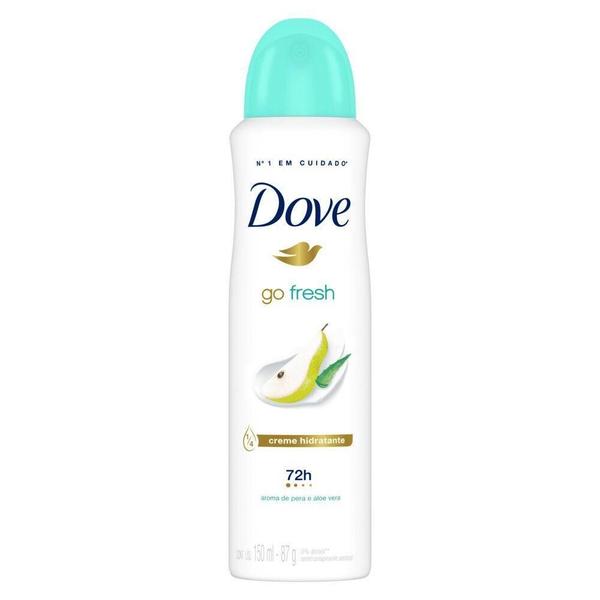 Imagem de Kit com 3 Desodorantes Antitranspirantes Aerosol Dove Go Fresh Pera e Aloe Vera 150ml