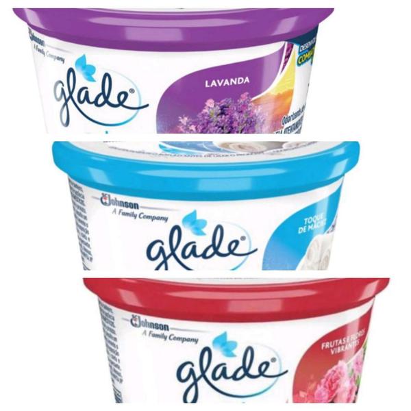 Imagem de Kit com 3 Desodorizadores de Ambiente Glade Gel 70G. Fragrâncias Variadas