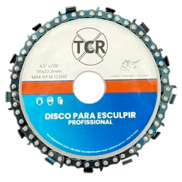 Imagem de Kit Com 3 Disco Corrente De Motosserra Para Cortar E Esculpir Madeira