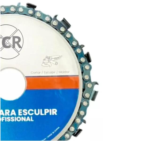 Imagem de Kit Com 3 Disco Corrente De Motosserra Para Cortar E Esculpir Madeira