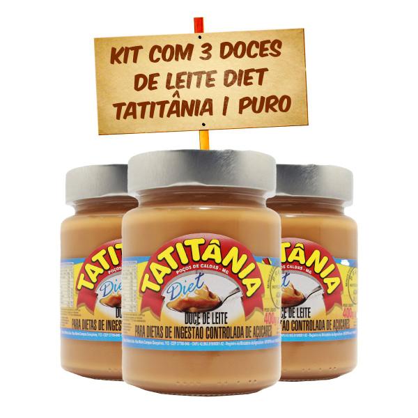 Imagem de Kit com 3 Doces de Leite Puro Diet Tatitania - 400g