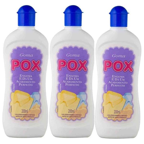 Kit Com 3 Engomador De Roupas Goma Pox De 200Ml Imagem de Kit Com 3 Engomador De Roupas Goma Pox De 200Ml