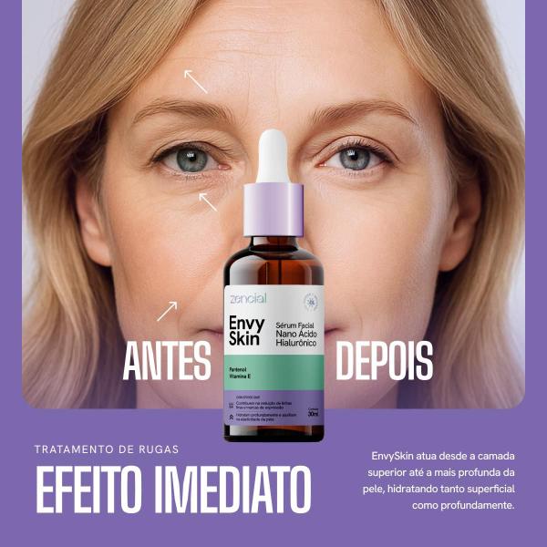 Kit com 3 Envy Skin Sérum Facial Ácido Hialurônico, Vitamina E