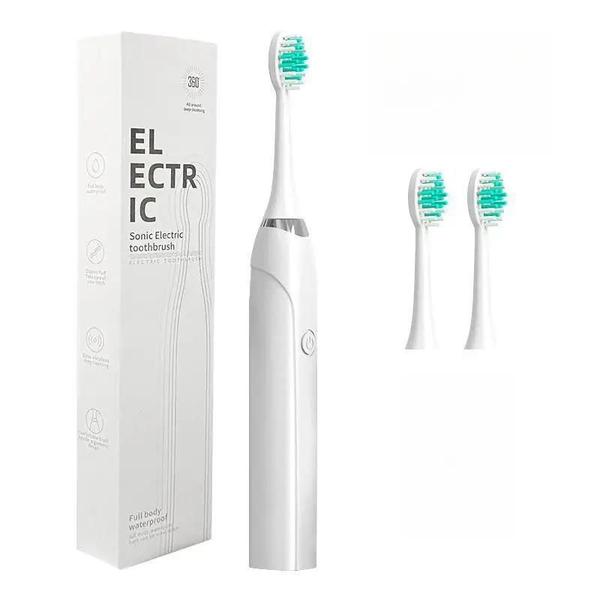 Imagem de Kit com 3 Escovas de Dentes Elétricas Adulto com Cerdas Macias + Irrigador Oral Ultrassônico