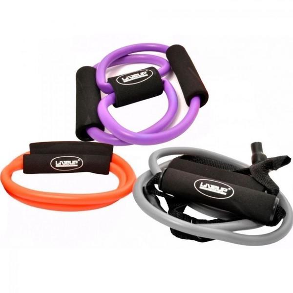 Imagem de Kit com 3 Extensores Medio + 3 Mini Bands + Arco Pilates + Escada de Chao 4m  Liveup Sports 