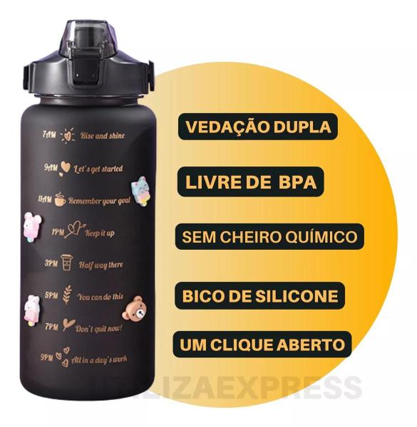 Imagem de Kit com 3 Garrafas Squeeze 2L para Hidratação na Academia  Práticas, Leves e Ideais para Exercícios Físicos!