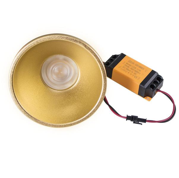 Imagem de kit com 3 Lâmpadas Ar111 Super Led Cob 12w Bivolt Dourada Branco Quente St941