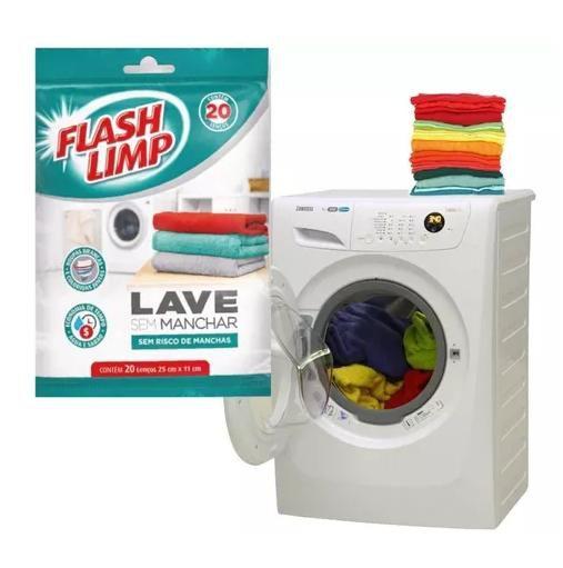 Imagem de Kit com 3 - Lenço Anti Mancha Maquina de Lavar Flash Limp