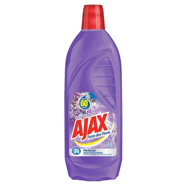 Imagem de Kit com 3 Limpador Diluível Ajax Festa das Flores Lavanda 1L Cada