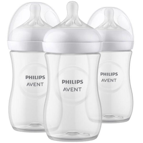 Imagem de Kit com 3 Mamadeira Petala 3.0 260ML Transparente Philips AVENT SCY903/03