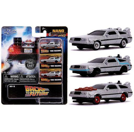 Imagem de Kit Com 3 Miniaturas Back To The Future 4 Cm Jada Nano Metals