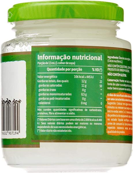 Imagem de Kit Com 3 - Óleo de Coco Extravirgem Orgânico 200ml Qualicoco + 1 Vitamim C+