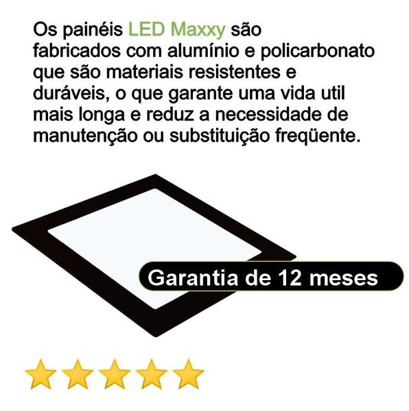 Imagem de Kit com 3 Painéis Embutir LED Quadrado Preto 18w Quente 3000k