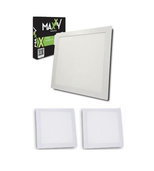 Imagem de Kit com 3 Paineis Plafon Embutir/Slim LED Quadrado 18W - Branco Frio