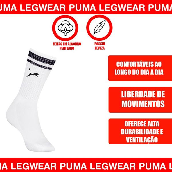 Imagem de Kit Com 3 Pares Meia Esportiva Masculina Cano Longo