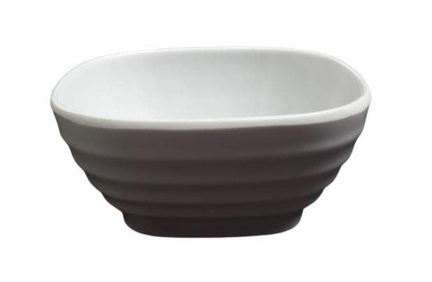 Imagem de Kit com 3 Petisqueira Molheira Bowl de Melamina Canelada 11cm De Ø