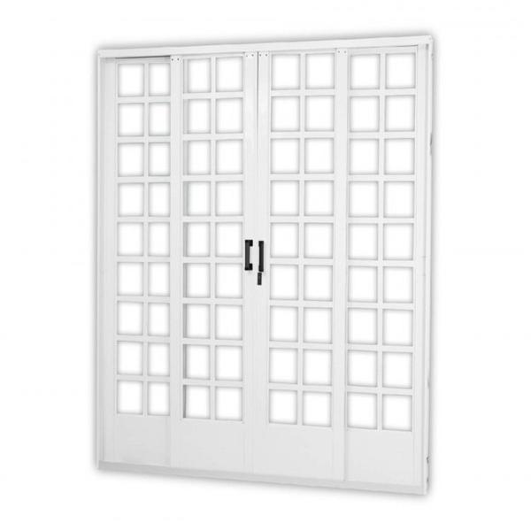 Imagem de Kit com 3 Portas de Aço de Correr 215x200cm Minas Sul Mgm Branco