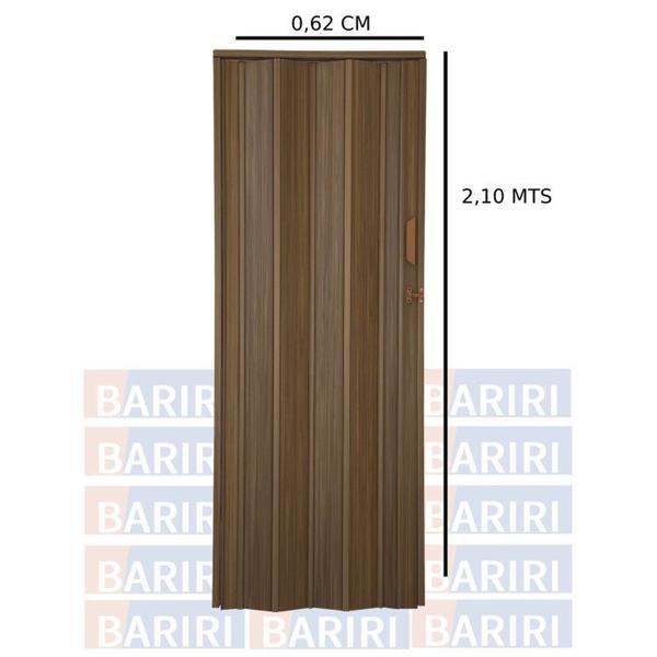 Imagem de Kit com 3 Portas Sanfonada de Pvc 210x62cm Bariri Imbuia